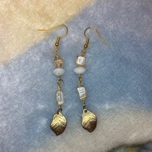 Handmade Gold Leaf Earrings